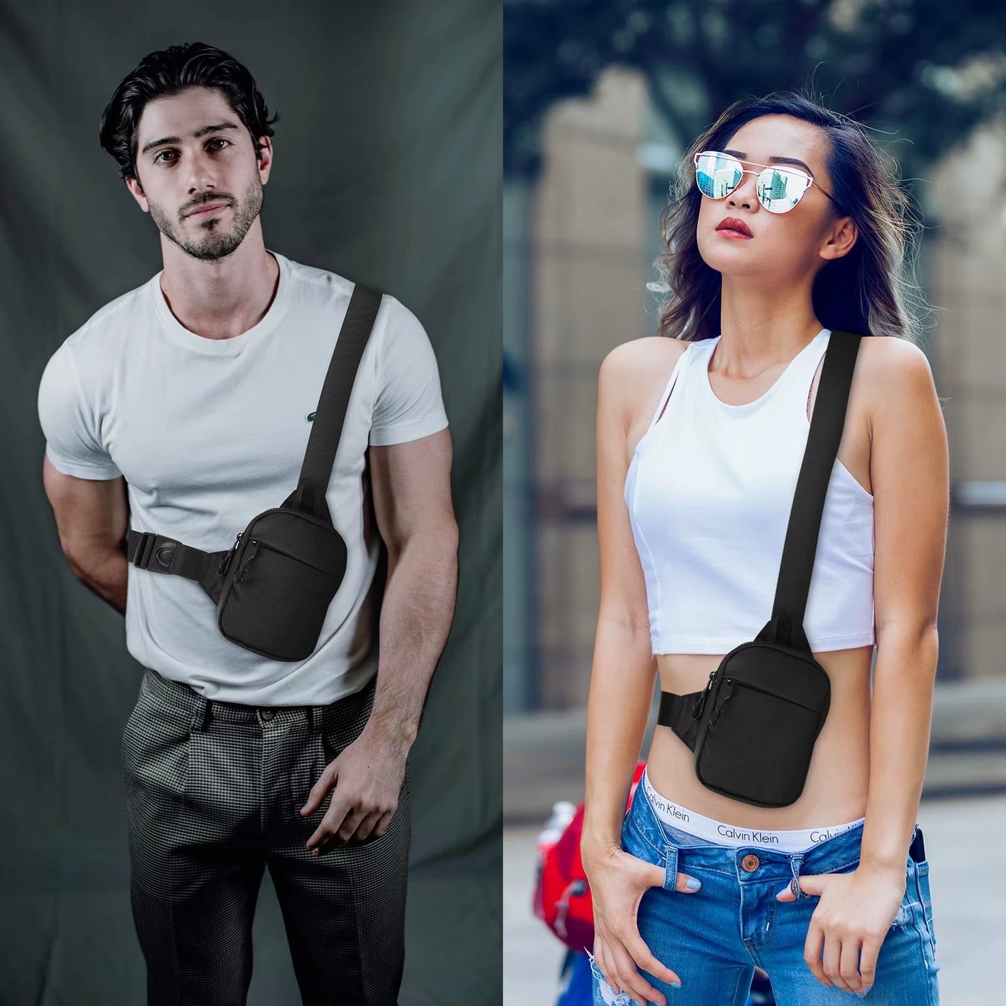 Factory Direct New Sports Chest Bag Men'S Small Size Backpack Women Messenger Bag Mobile Phone Waist Bag Mini Fashion Satchel