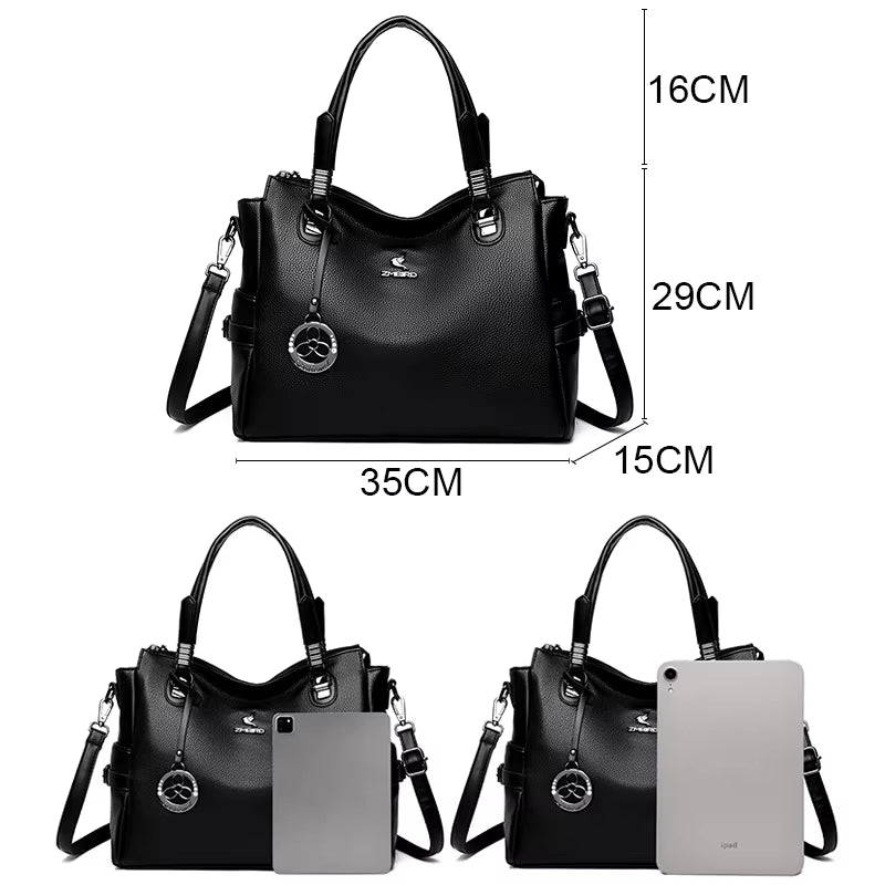 Real Women Soft Leather Shoulder Bags Luxury Women'S Bag High Quality Ladies Handbag Fashion Female Messenger Bag Large Tote Sac