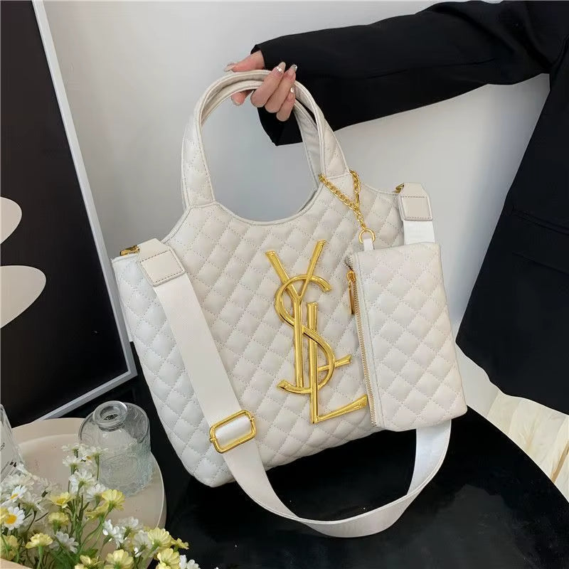 Designer Style Bag - 2025 New Model Classic High-End Casual Mother-And-Daughter Bag, Fashionable Diamond-Patterned Tote Bag