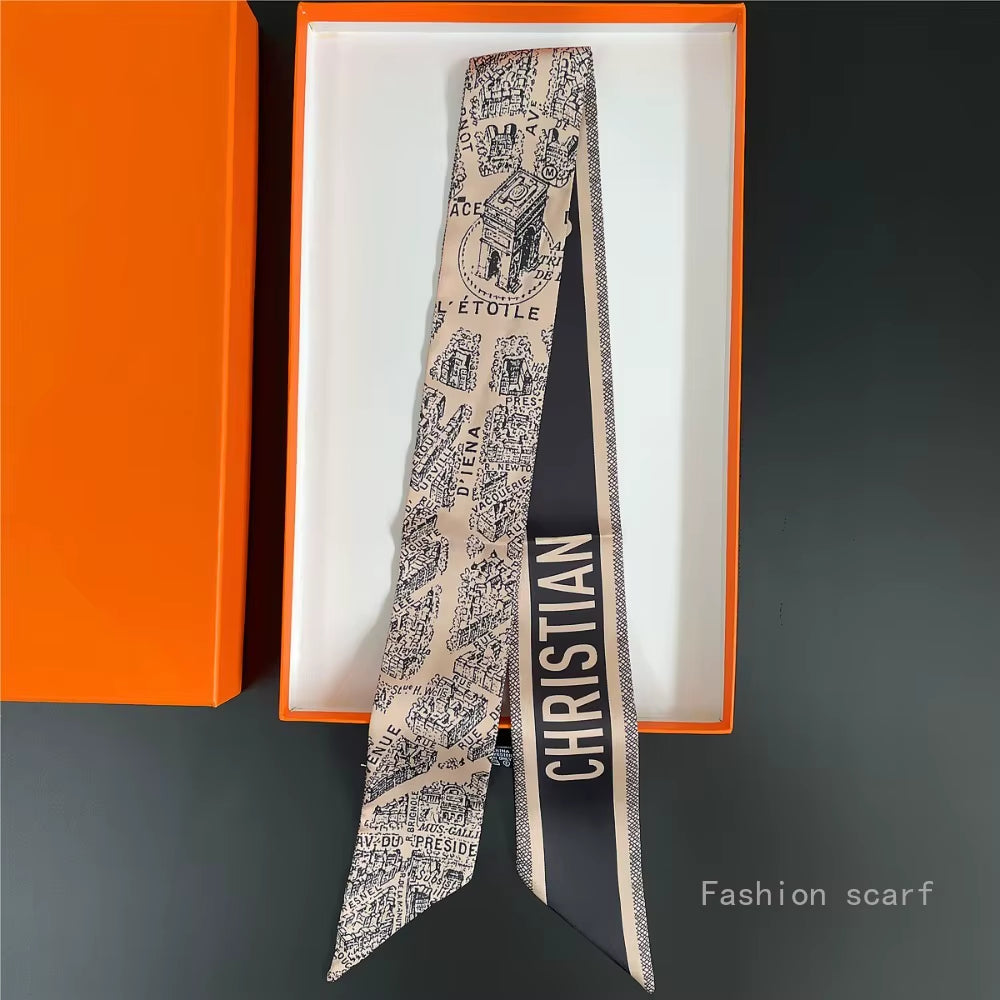 Tarot New Four-Season Versatile Construction Girls Wrap Bag Ribbon Streamer Small Scarf Wholesale Bag Die Luxury Gift