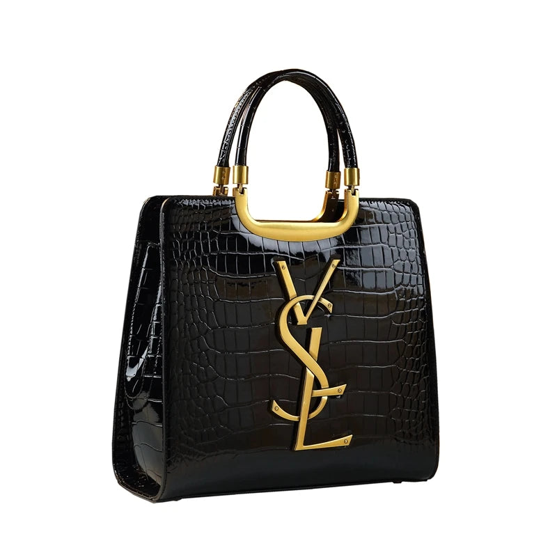 High-Grade Light Luxury Handbag 2024 New Autumn and Winter Fashion Tote Bag Women'S Crocodile Print Single Shoulder Crossbodybag