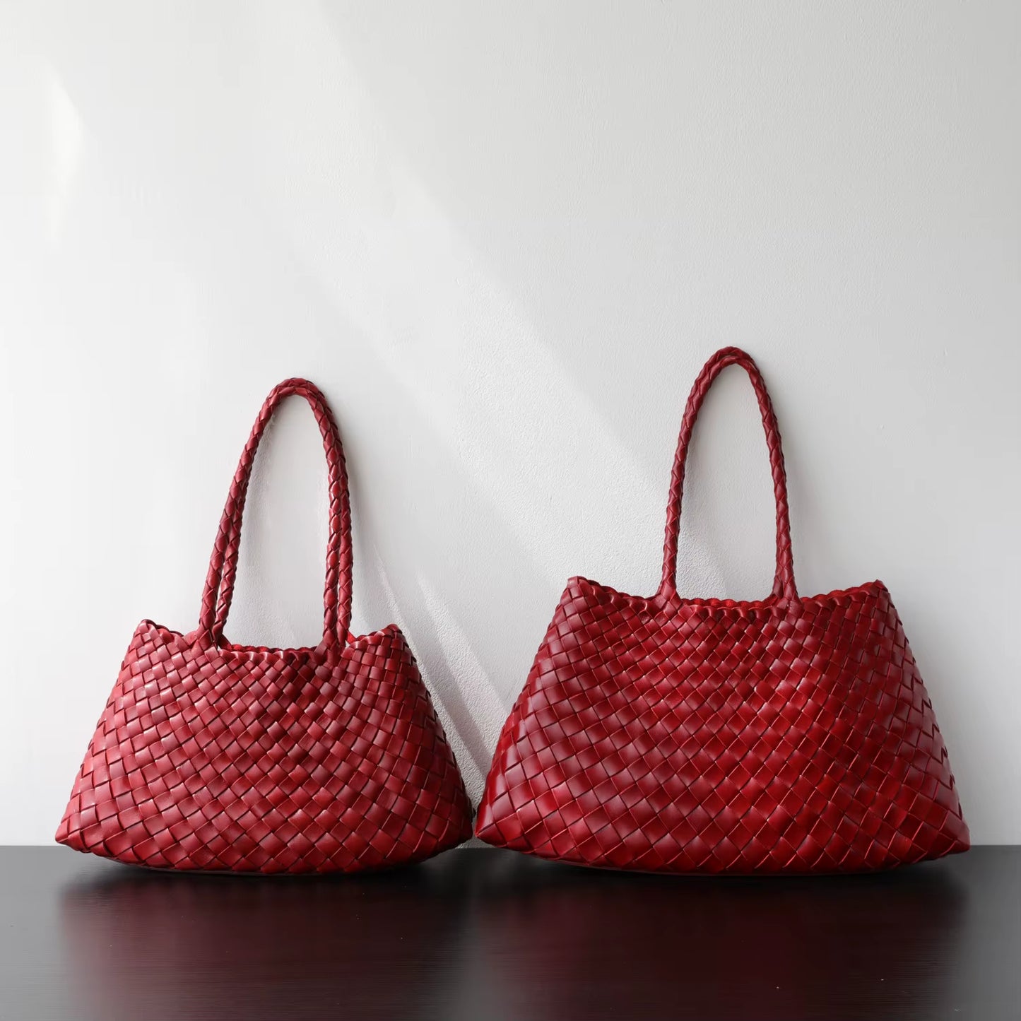 Niche Light Luxury High-End Sense First-Layer Cowhide Vegetable Basket Handmade Bag Retro Versatile Portable Underarm Bag