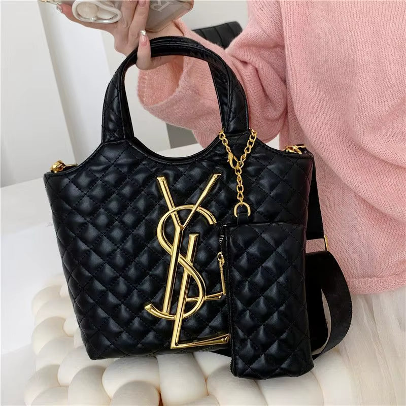 Designer Style Bag - 2025 New Model Classic High-End Casual Mother-And-Daughter Bag, Fashionable Diamond-Patterned Tote Bag