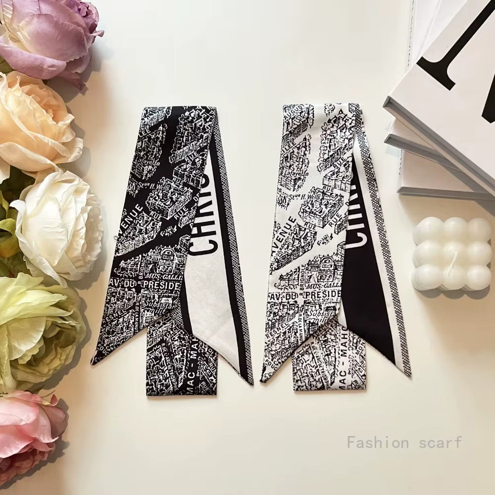 Tarot New Four-Season Versatile Construction Girls Wrap Bag Ribbon Streamer Small Scarf Wholesale Bag Die Luxury Gift