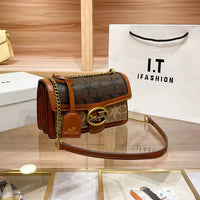 Light Luxury Women'S Bag 2025 New High-End Color Contrast Single Shoulder Underarm Bag Designer Fashionable Crossbody Small Squa
