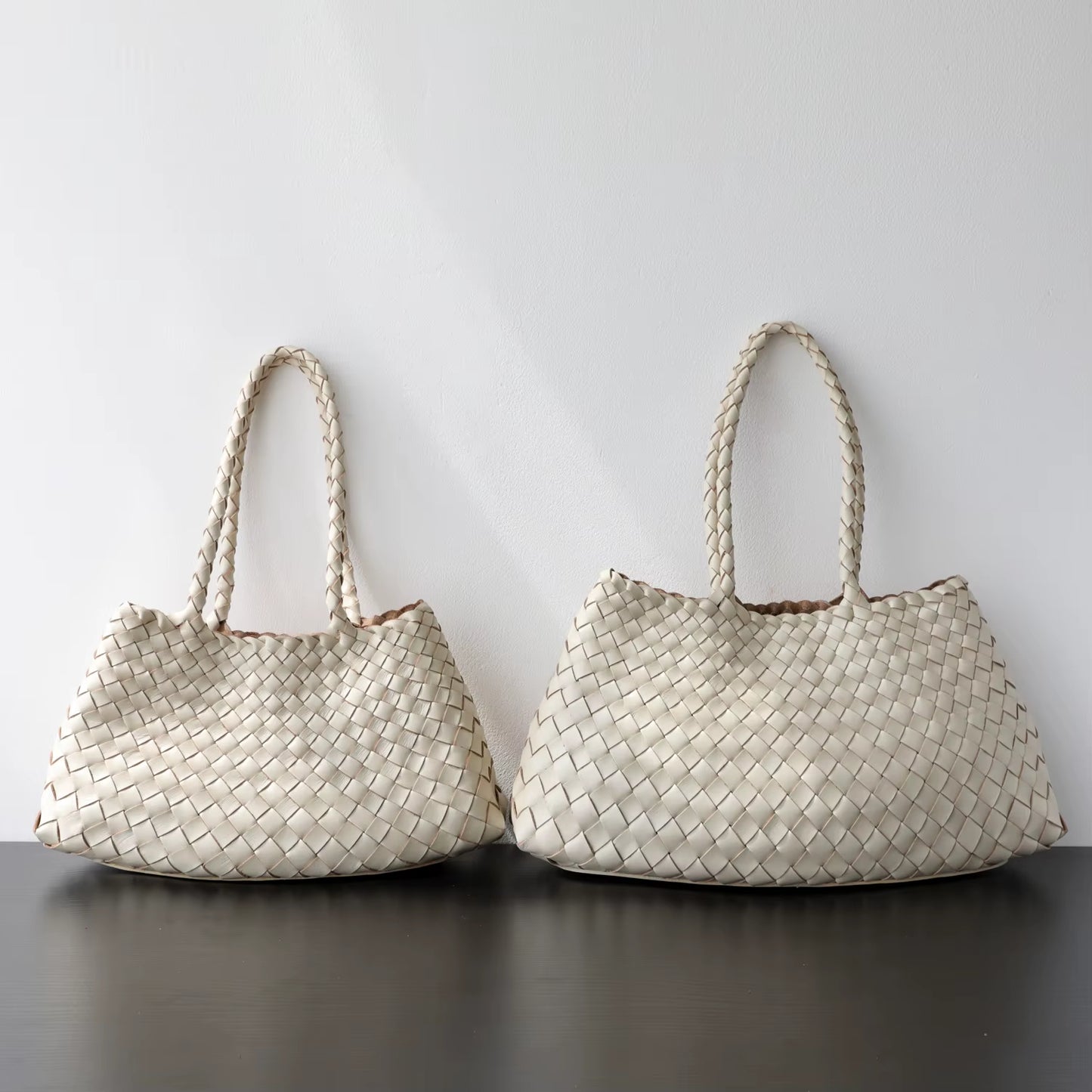 Niche Light Luxury High-End Sense First-Layer Cowhide Vegetable Basket Handmade Bag Retro Versatile Portable Underarm Bag