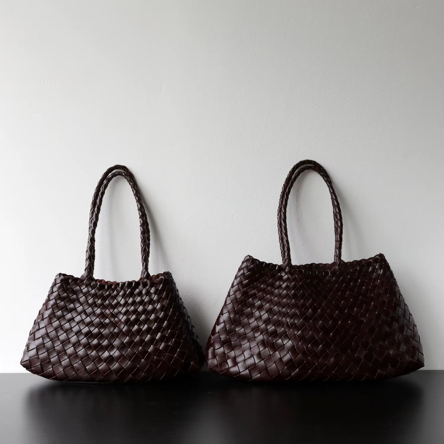 Niche Light Luxury High-End Sense First-Layer Cowhide Vegetable Basket Handmade Bag Retro Versatile Portable Underarm Bag