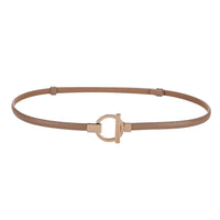 Leather Belt for Women Minimalist Cowhide Buckle Office Blazer Maxi Dress Fashion Accessory