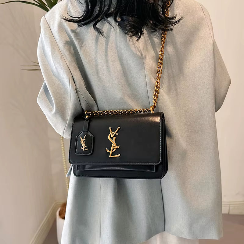 High-End Underarm Bag for Women, 2025 New Style, Chain Strap, Single Shoulder Bag, Trendy Crossbody Bag, Small Square Bag
