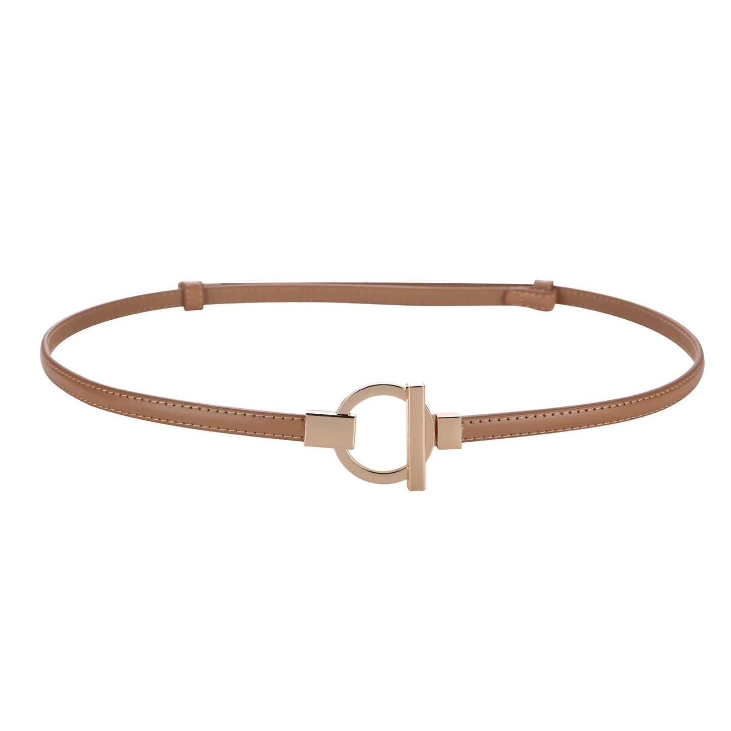 Leather Belt for Women Minimalist Cowhide Buckle Office Blazer Maxi Dress Fashion Accessory