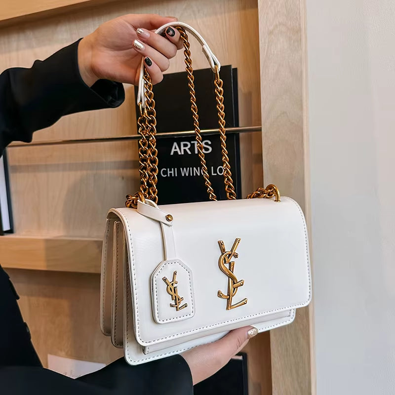 High-End Underarm Bag for Women, 2025 New Style, Chain Strap, Single Shoulder Bag, Trendy Crossbody Bag, Small Square Bag