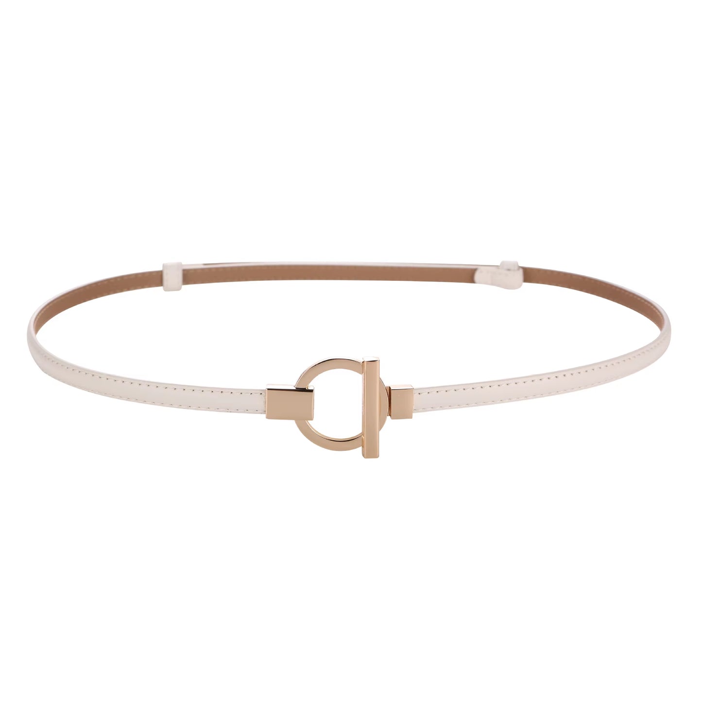 Leather Belt for Women Minimalist Cowhide Buckle Office Blazer Maxi Dress Fashion Accessory