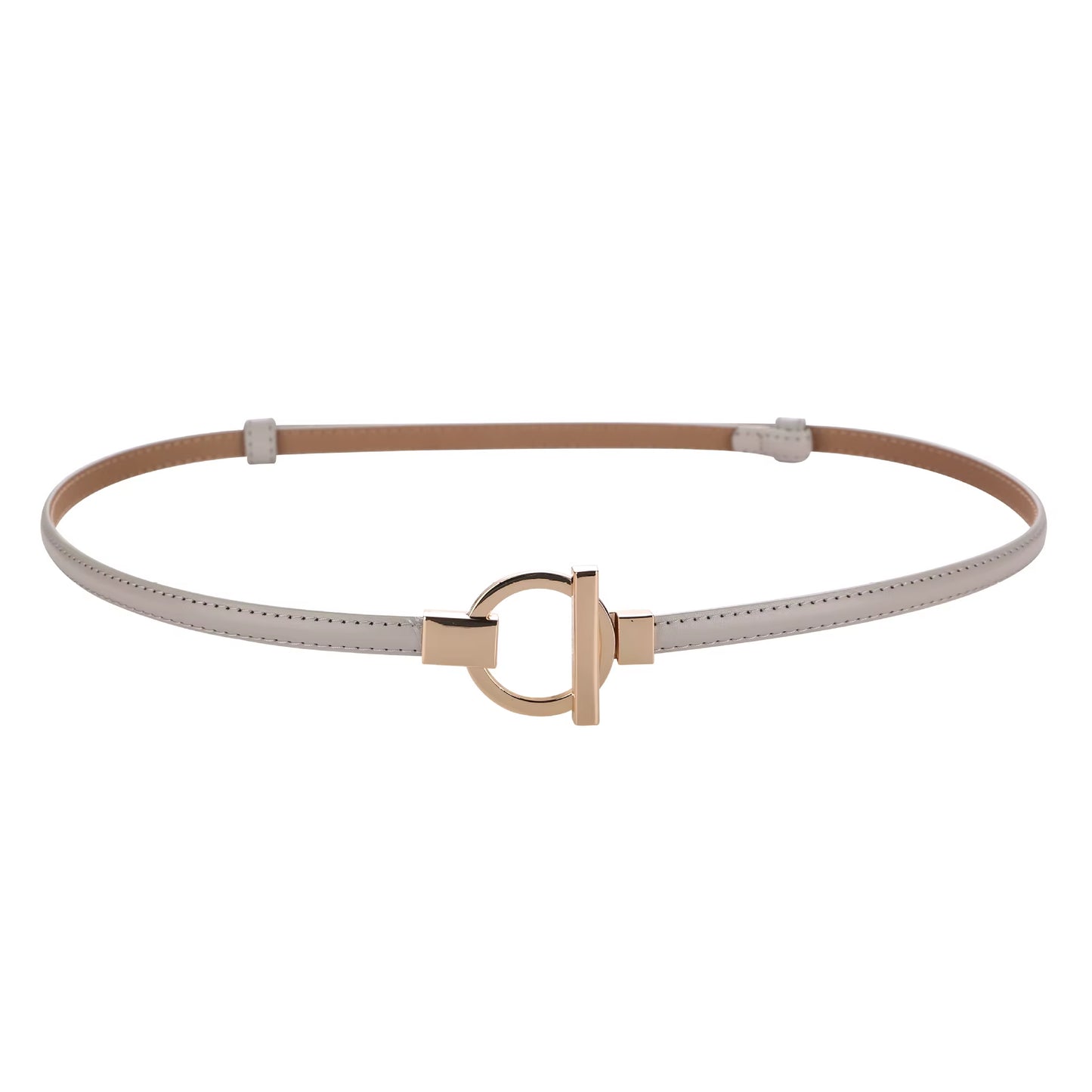 Leather Belt for Women Minimalist Cowhide Buckle Office Blazer Maxi Dress Fashion Accessory