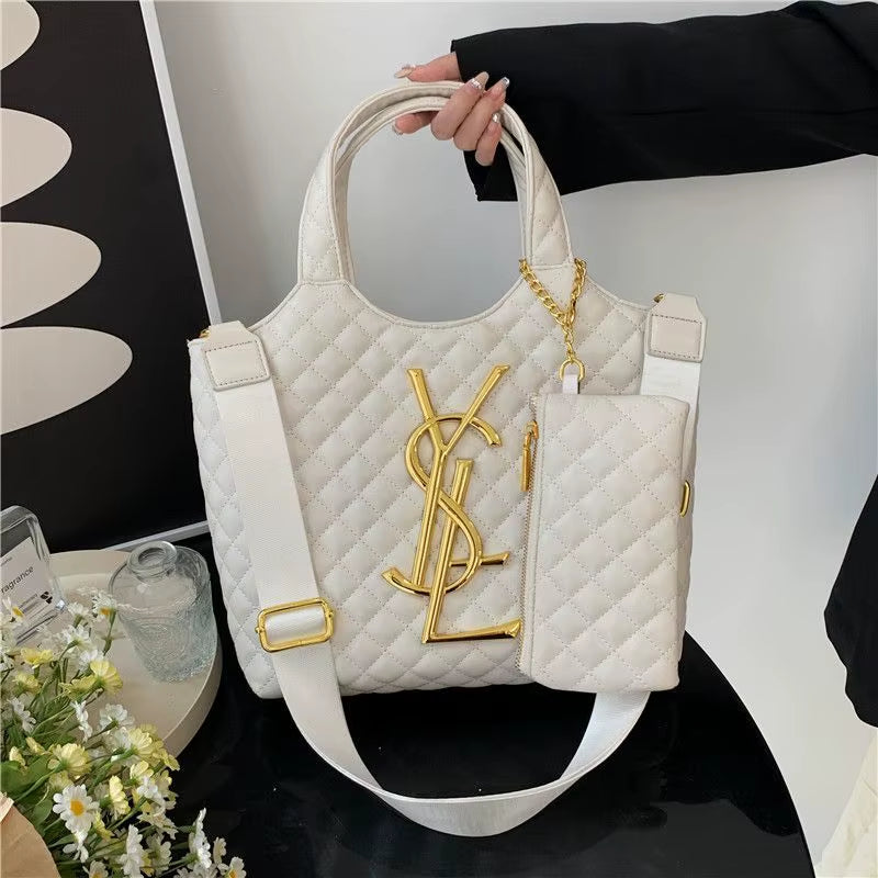 Designer Style Bag - 2025 New Model Classic High-End Casual Mother-And-Daughter Bag, Fashionable Diamond-Patterned Tote Bag