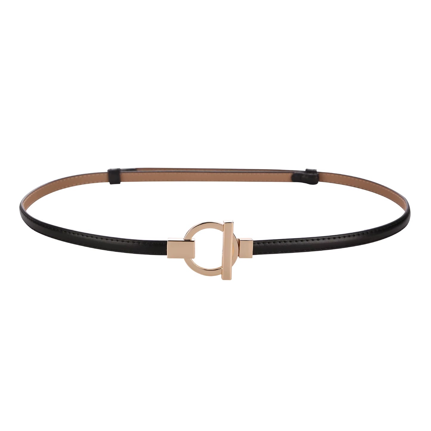 Leather Belt for Women Minimalist Cowhide Buckle Office Blazer Maxi Dress Fashion Accessory