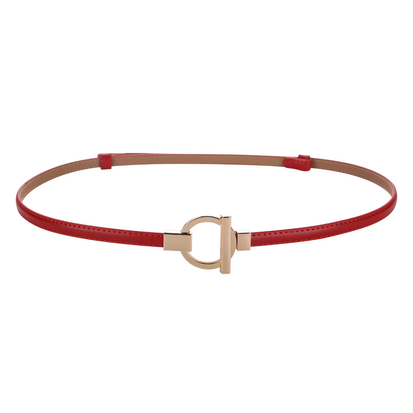Leather Belt for Women Minimalist Cowhide Buckle Office Blazer Maxi Dress Fashion Accessory