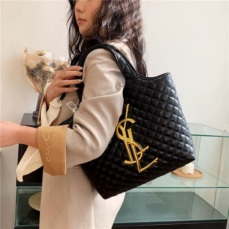 Designer Style Bag - 2025 New Model Classic High-End Casual Mother-And-Daughter Bag, Fashionable Diamond-Patterned Tote Bag