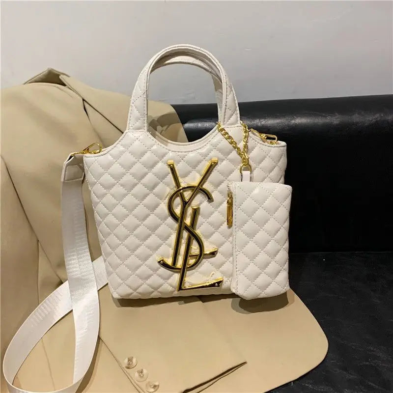 Designer Style Bag - 2025 New Model Classic High-End Casual Mother-And-Daughter Bag, Fashionable Diamond-Patterned Tote Bag