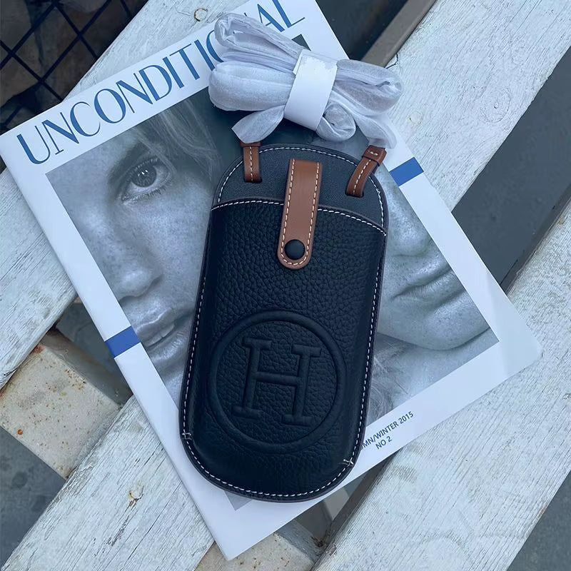Classic Fashion Mobile Phone Bag - PU Luxury Designer Crossbody Bag - Small Bag with Elegant and High-End Leather Material