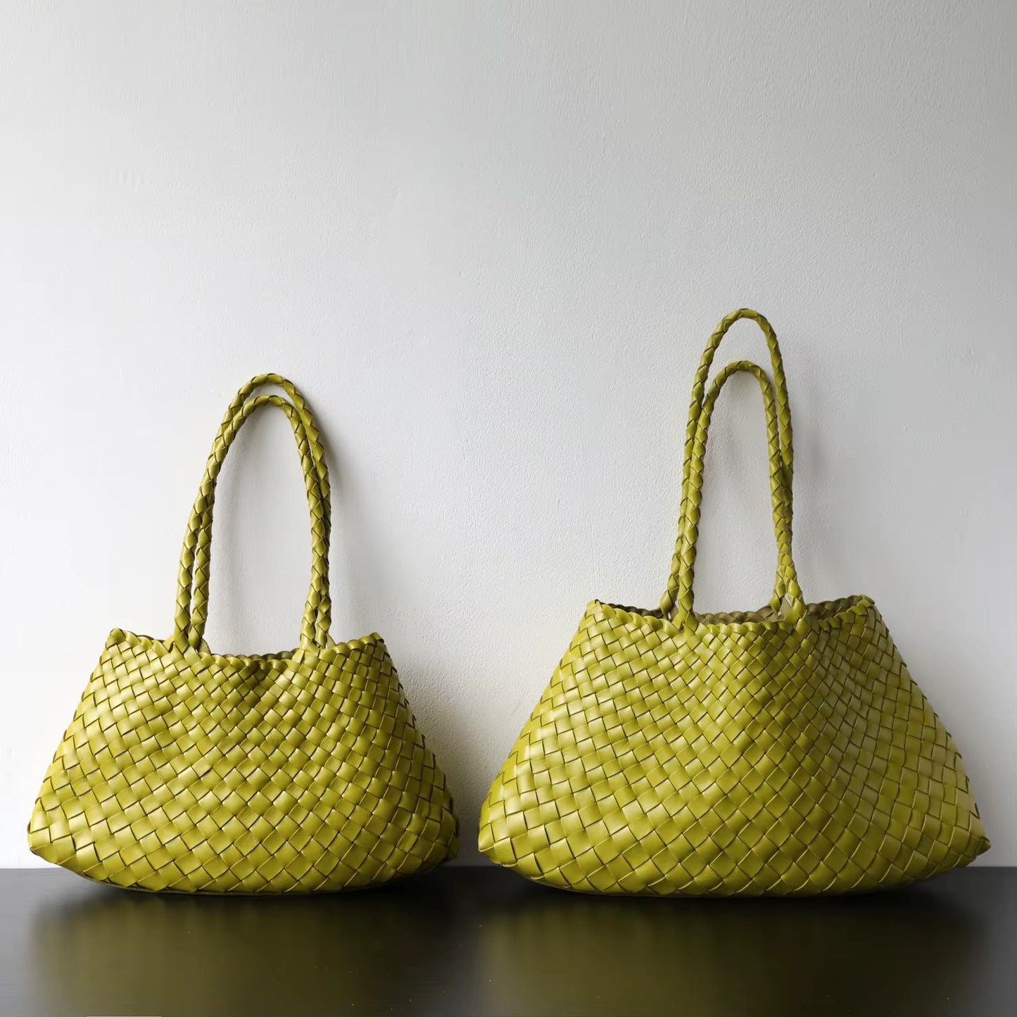 Niche Light Luxury High-End Sense First-Layer Cowhide Vegetable Basket Handmade Bag Retro Versatile Portable Underarm Bag