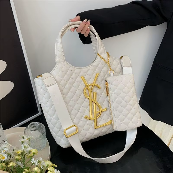 Designer Style Bag - 2025 New Model Classic High-End Casual Mother-And-Daughter Bag, Fashionable Diamond-Patterned Tote Bag