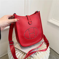 2025 New High-Quality Soft Leather Hollow Bucket Bag - Women'S Retro Texture Multi-Purpose Single Shoulder Crossbody Commuting B