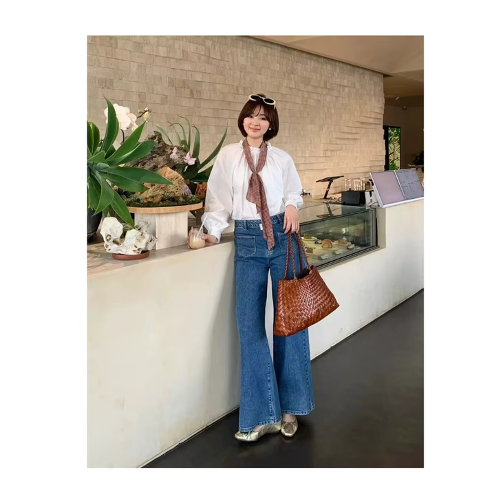 Niche Light Luxury High-End Sense First-Layer Cowhide Vegetable Basket Handmade Bag Retro Versatile Portable Underarm Bag