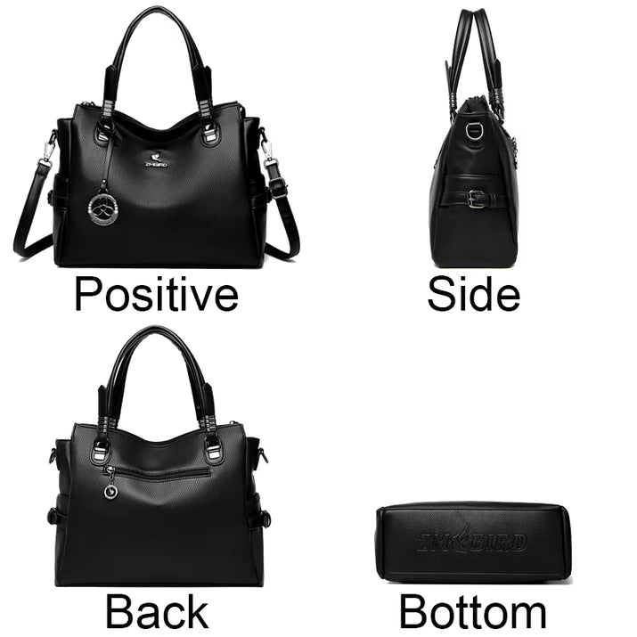 Real Women Soft Leather Shoulder Bags Luxury Women'S Bag High Quality Ladies Handbag Fashion Female Messenger Bag Large Tote Sac