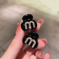 2PCS New Acrylic Rhinestone Bangs Side Hair Pins Forehead Clip Shiny Headdress Hairclips Grab Women Girls Hair Style Accessories