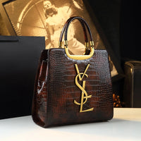 High-Grade Light Luxury Handbag 2024 New Autumn and Winter Fashion Tote Bag Women'S Crocodile Print Single Shoulder Crossbodybag