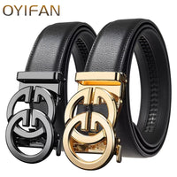 Fashion Design Belt for Men, Alloy Buckle High Quality PU Leather Automatic Belt, Adjustable Ratchet Business Casual Men'S Belt