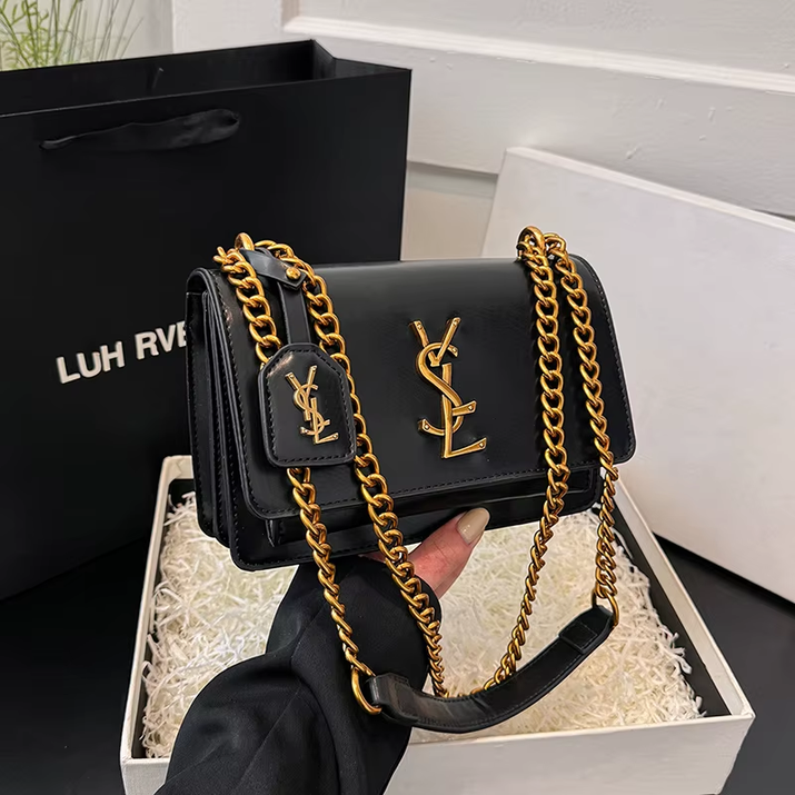 High-End Underarm Bag for Women, 2025 New Style, Chain Strap, Single Shoulder Bag, Trendy Crossbody Bag, Small Square Bag