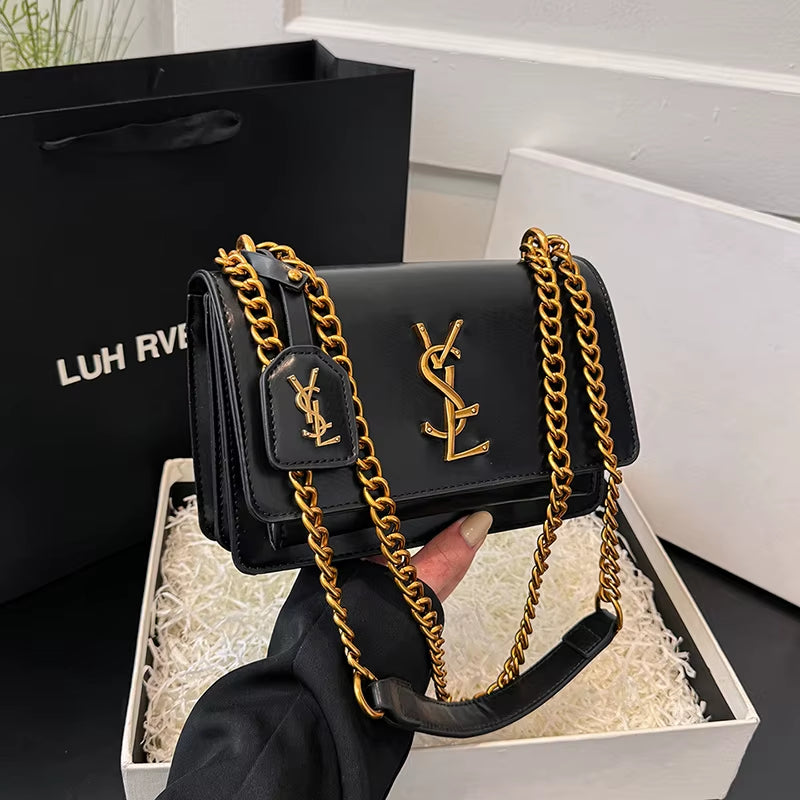 High-End Underarm Bag for Women, 2025 New Style, Chain Strap, Single Shoulder Bag, Trendy Crossbody Bag, Small Square Bag