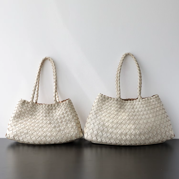 Niche Light Luxury High-End Sense First-Layer Cowhide Vegetable Basket Handmade Bag Retro Versatile Portable Underarm Bag