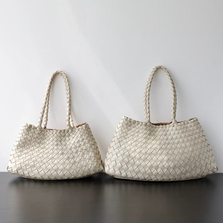 Niche Light Luxury High-End Sense First-Layer Cowhide Vegetable Basket Handmade Bag Retro Versatile Portable Underarm Bag