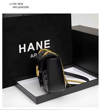 New Classic Leather Diamond-Pattern Chain Bag - Fashionable and Retro Crossbody Bag - Luxurious Designer Shoulder Bag - Handbag