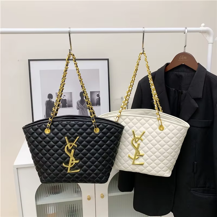 2025 New Model High-Class Women'S Bag: Trendy, Versatile, Fashionable Shoulder Bag with Large Capacity and Diamond Pattern Tote