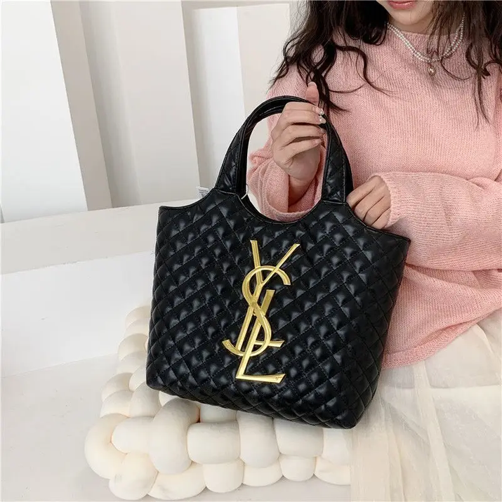 Designer Style Bag - 2025 New Model Classic High-End Casual Mother-And-Daughter Bag, Fashionable Diamond-Patterned Tote Bag