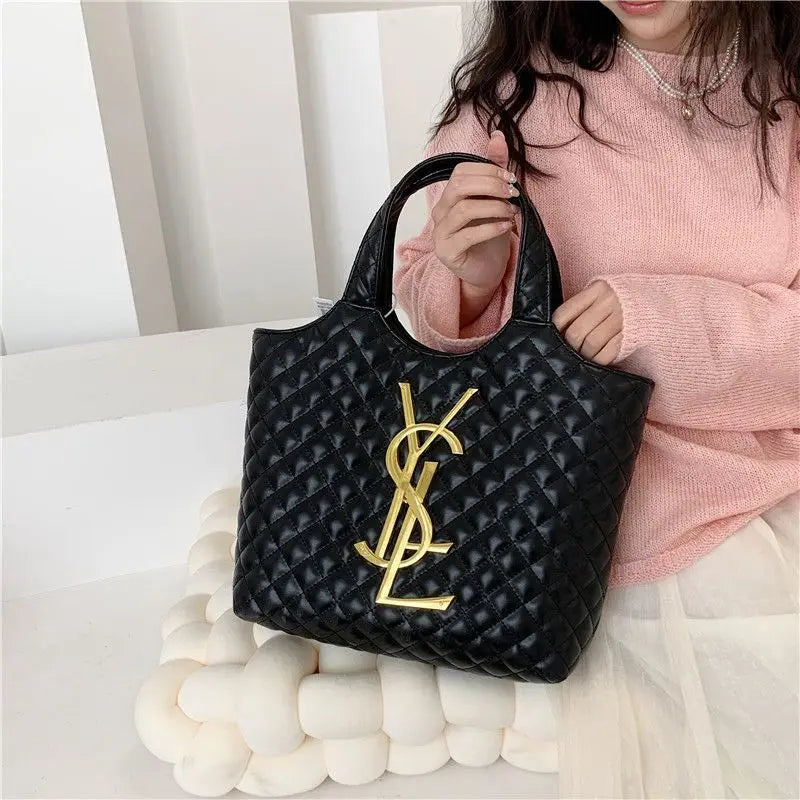 Designer Style Bag - 2025 New Model Classic High-End Casual Mother-And-Daughter Bag, Fashionable Diamond-Patterned Tote Bag