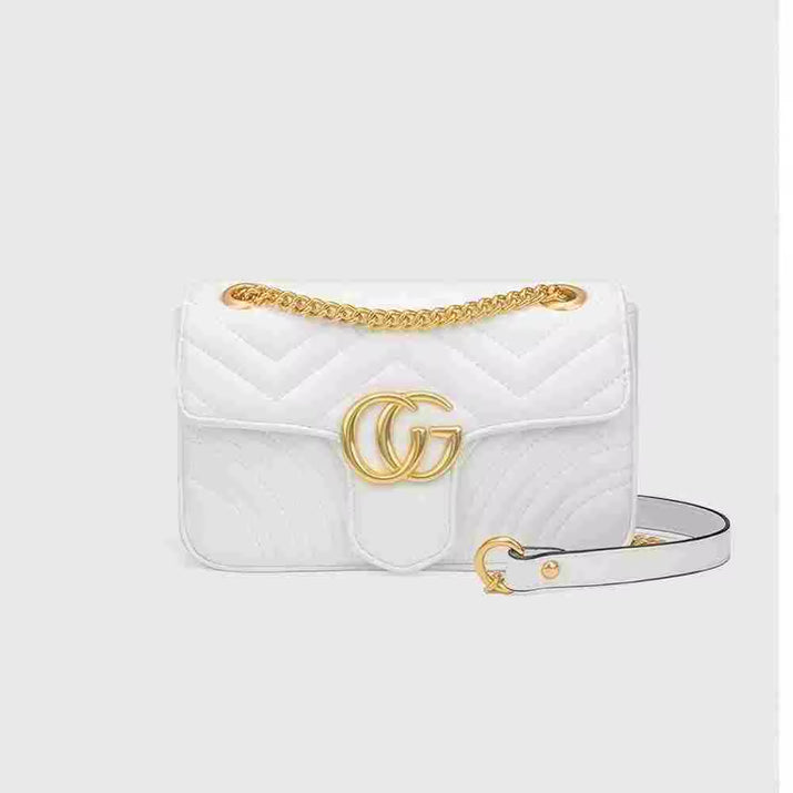 New Classic Leather Diamond-Pattern Chain Bag - Fashionable and Retro Crossbody Bag - Luxurious Designer Shoulder Bag - Handbag