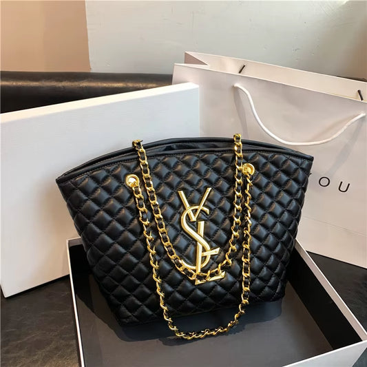 2025 New Model High-Class Women'S Bag: Trendy, Versatile, Fashionable Shoulder Bag with Large Capacity and Diamond Pattern Tote