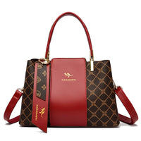 Luxury Handbag Fashion Print Large Capacity Soft Leather Women Shoulder Crossbody Bag Leisure Designer Ladies Purses and Handbag