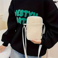 New Fashion Simple Casual Shoulder Messenger Bag, Women'S Portable Mobile Phone Bag, Vertical Coin Key Bank Card Shoulder Bag