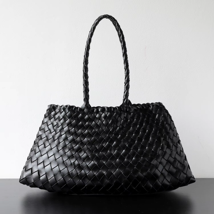 Niche Light Luxury High-End Sense First-Layer Cowhide Vegetable Basket Handmade Bag Retro Versatile Portable Underarm Bag