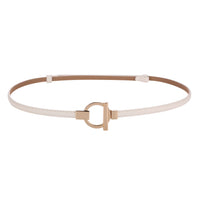 Leather Belt for Women Minimalist Cowhide Buckle Office Blazer Maxi Dress Fashion Accessory