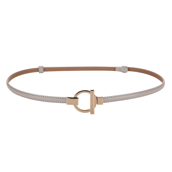 Leather Belt for Women Minimalist Cowhide Buckle Office Blazer Maxi Dress Fashion Accessory