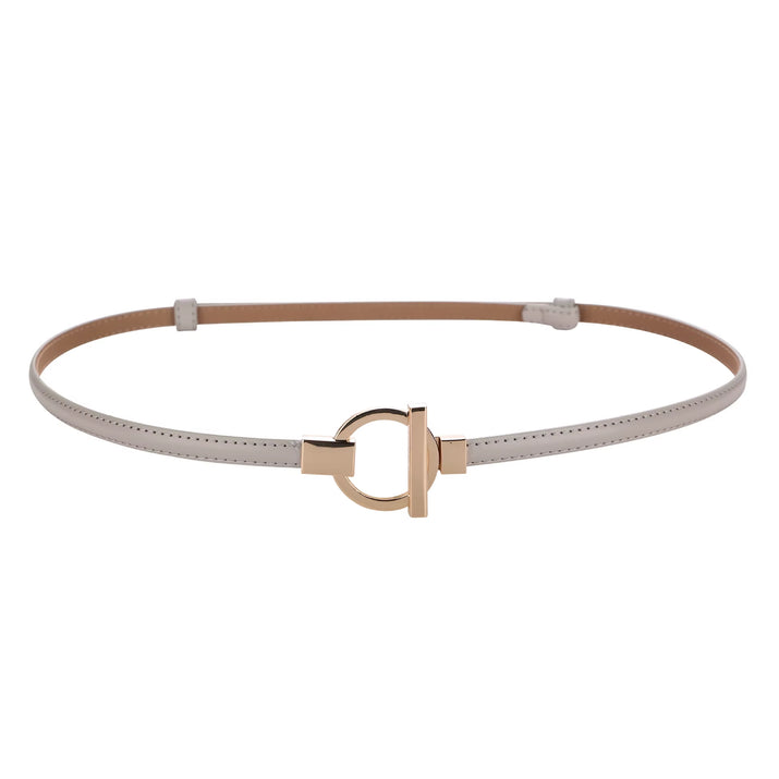 Leather Belt for Women Minimalist Cowhide Buckle Office Blazer Maxi Dress Fashion Accessory