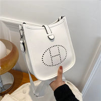 2025 New High-Quality Soft Leather Hollow Bucket Bag - Women'S Retro Texture Multi-Purpose Single Shoulder Crossbody Commuting B