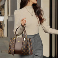 Luxury Handbag Fashion Print Large Capacity Soft Leather Women Shoulder Crossbody Bag Leisure Designer Ladies Purses and Handbag