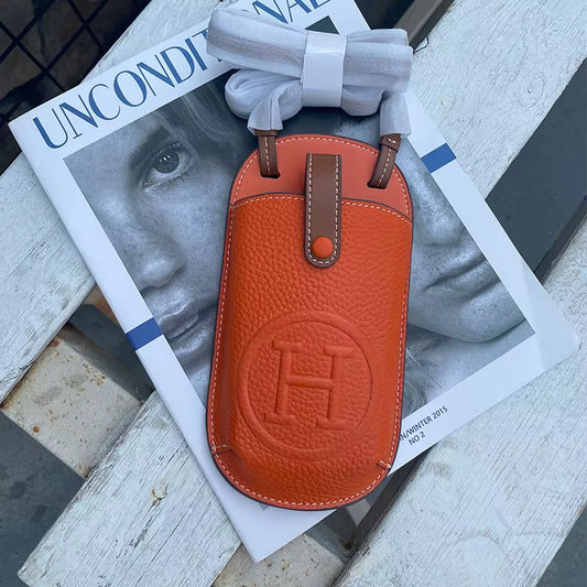 Classic Fashion Mobile Phone Bag - PU Luxury Designer Crossbody Bag - Small Bag with Elegant and High-End Leather Material